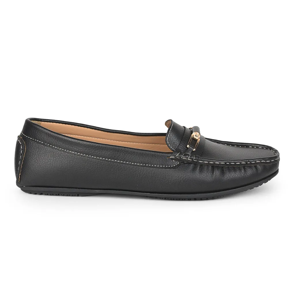 Senorita Casual Black Loafers For Women GI-SML-02 By Liberty