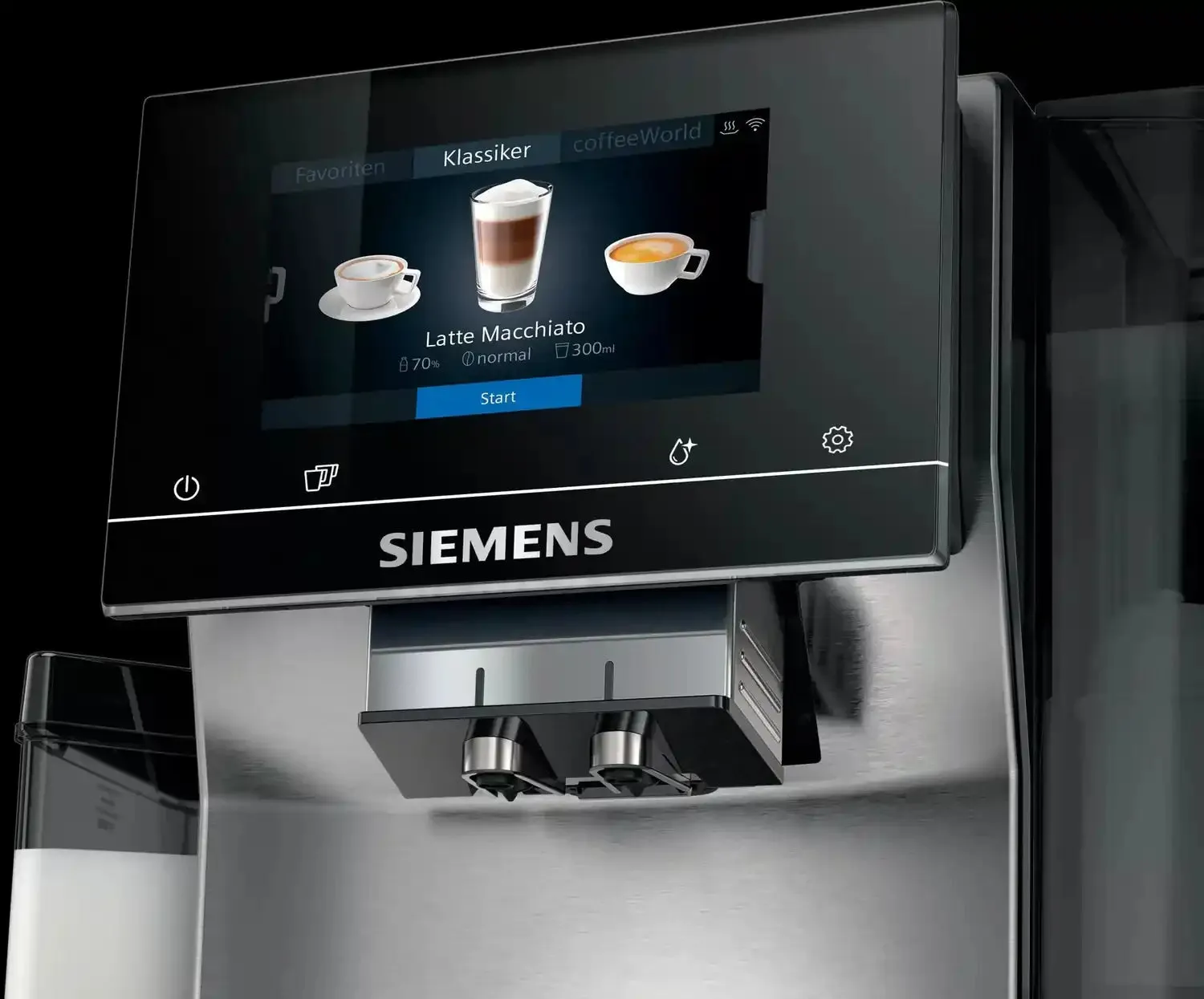 Siemens TQ707GB3 Bean to Cup Fully Automatic Freestanding Coffee Machine - Stainless Steel