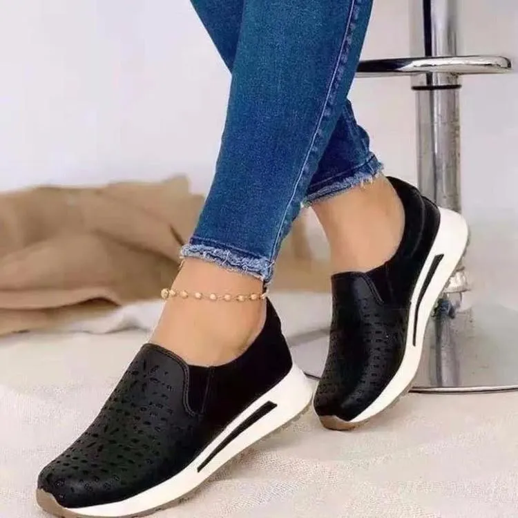 Slip On Fashion muffin heel mesh orthopedic sneakers