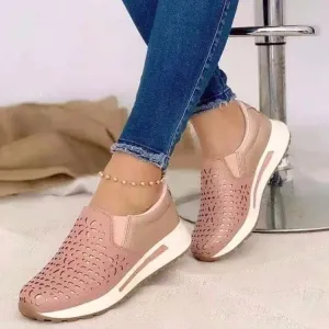 Slip On Fashion muffin heel mesh orthopedic sneakers