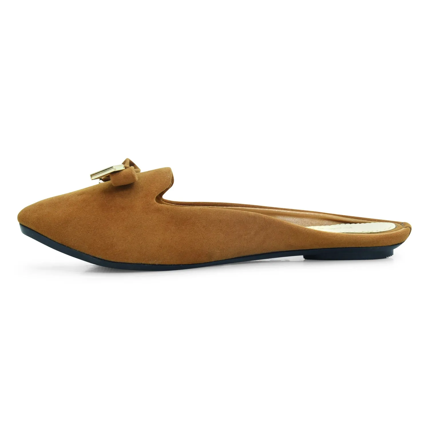 Suede Open-back Mule-Flats for Women