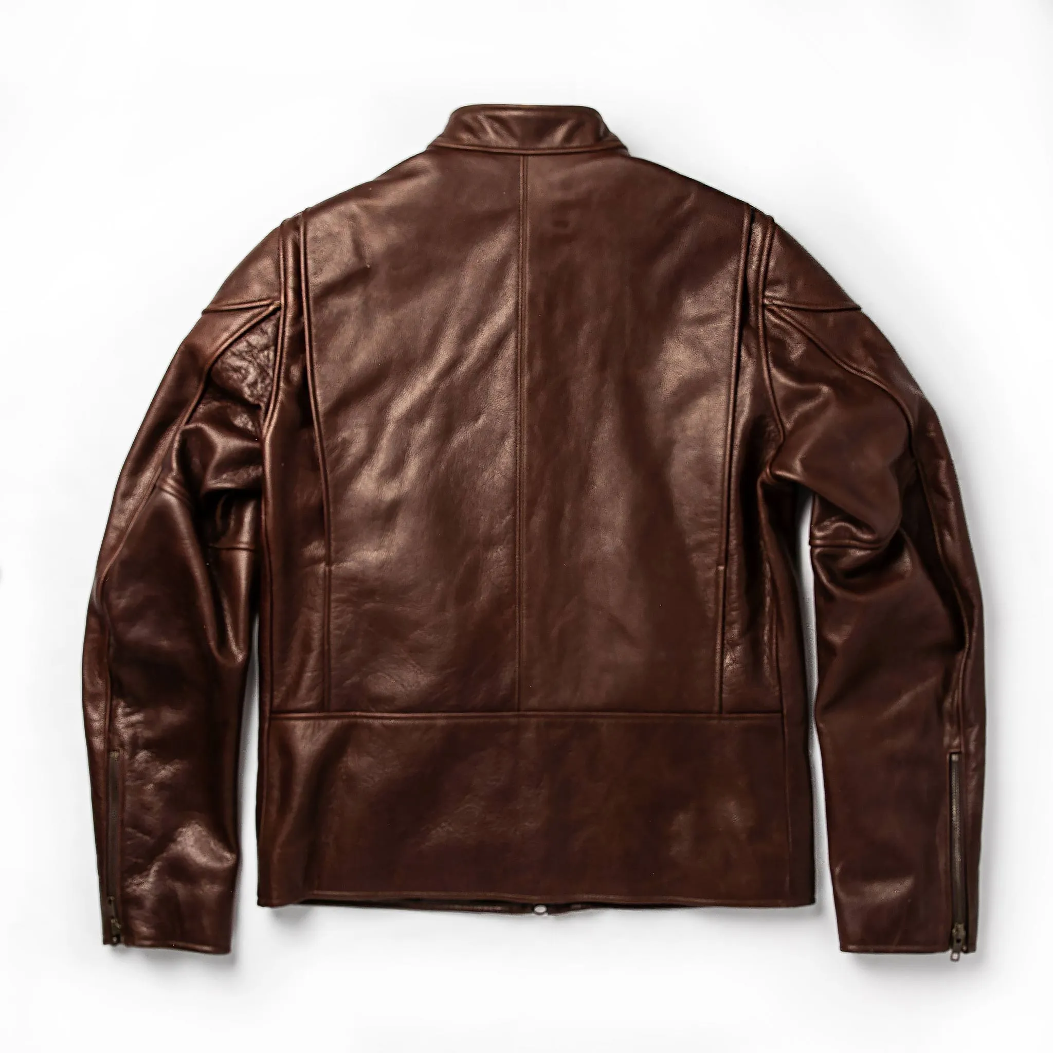 The Band Collar Moto Jacket in Espresso Steerhide