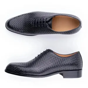 The Puntino - Animal print leather oxford shoes for men