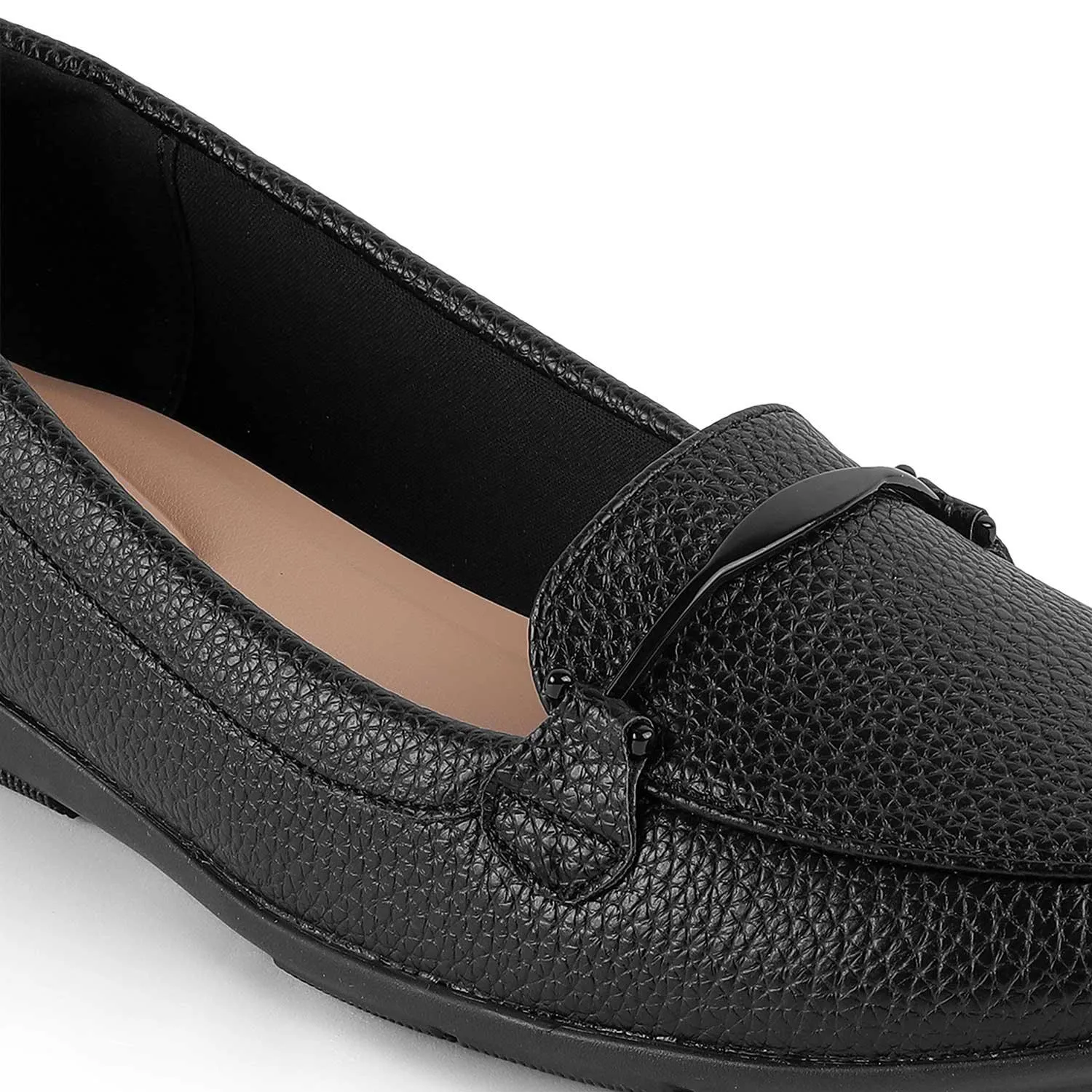 Tresmode Rujer Black Women's Casual Loafers