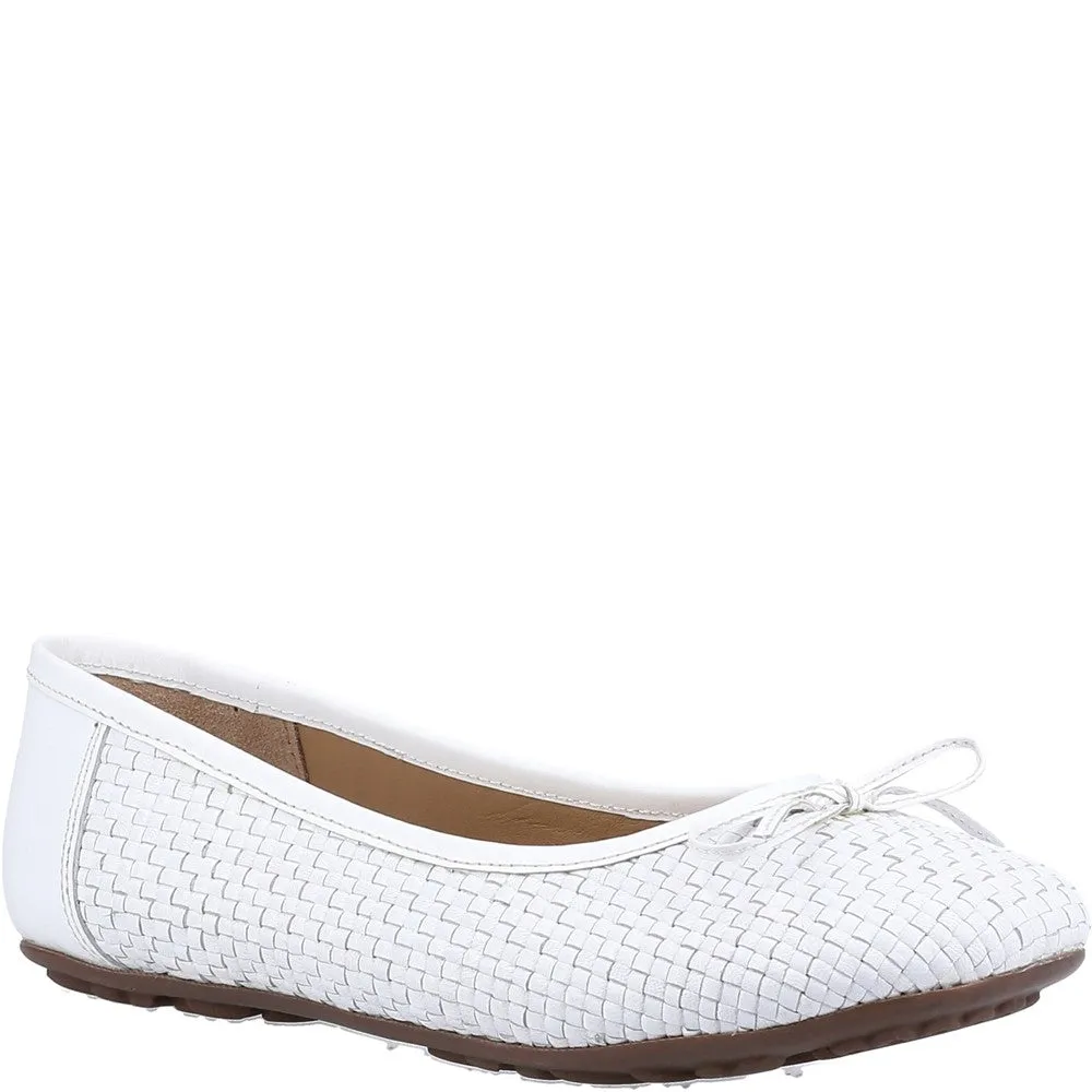 White Janelle Woven Ballerinas