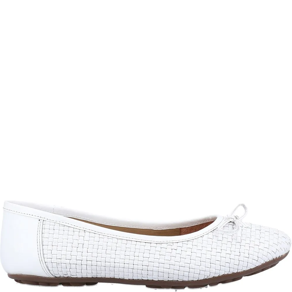 White Janelle Woven Ballerinas