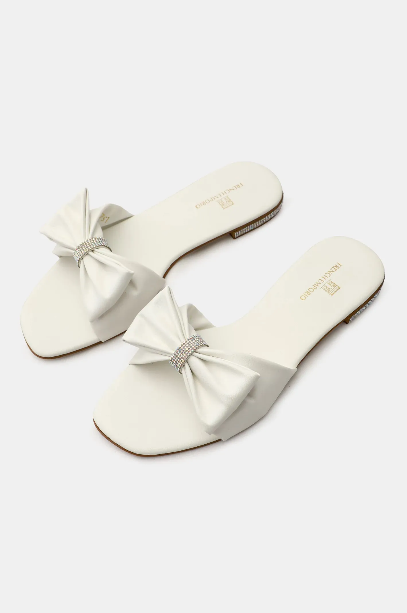 White Ladies Casual Slippers