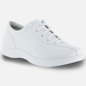 Women's Ellen Casual Slip Resistant Shoe - White Canvas