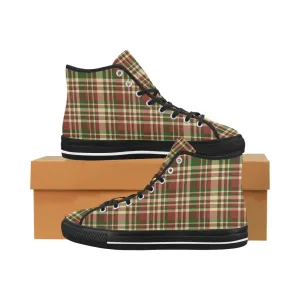 Women's Plaids Christmas Print Canvas High Top Shoes