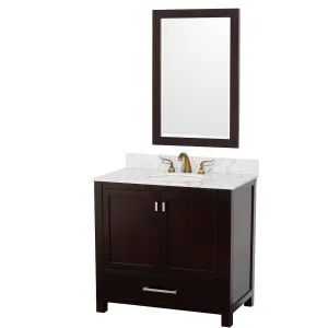 WYNDHAM COLLECTION Abingdon 36-inch Single Bathroom Vanity Set - Espresso