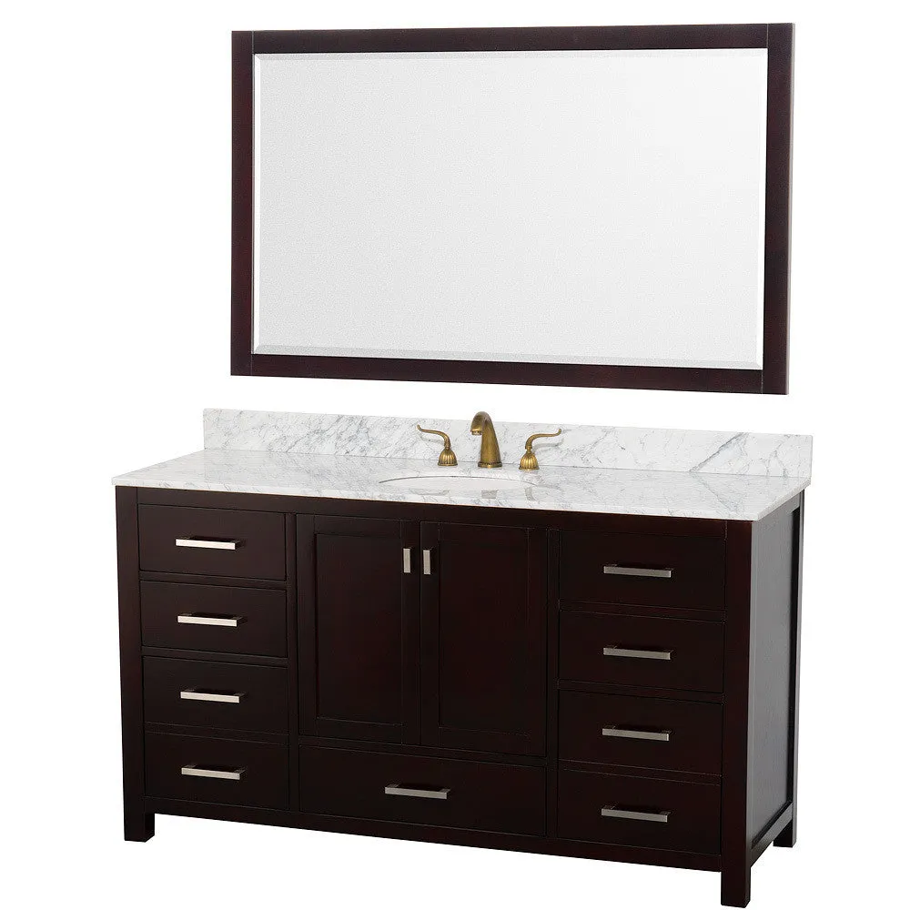 WYNDHAM COLLECTION Abingdon 60-inch Single Bathroom Vanity Set - Espresso