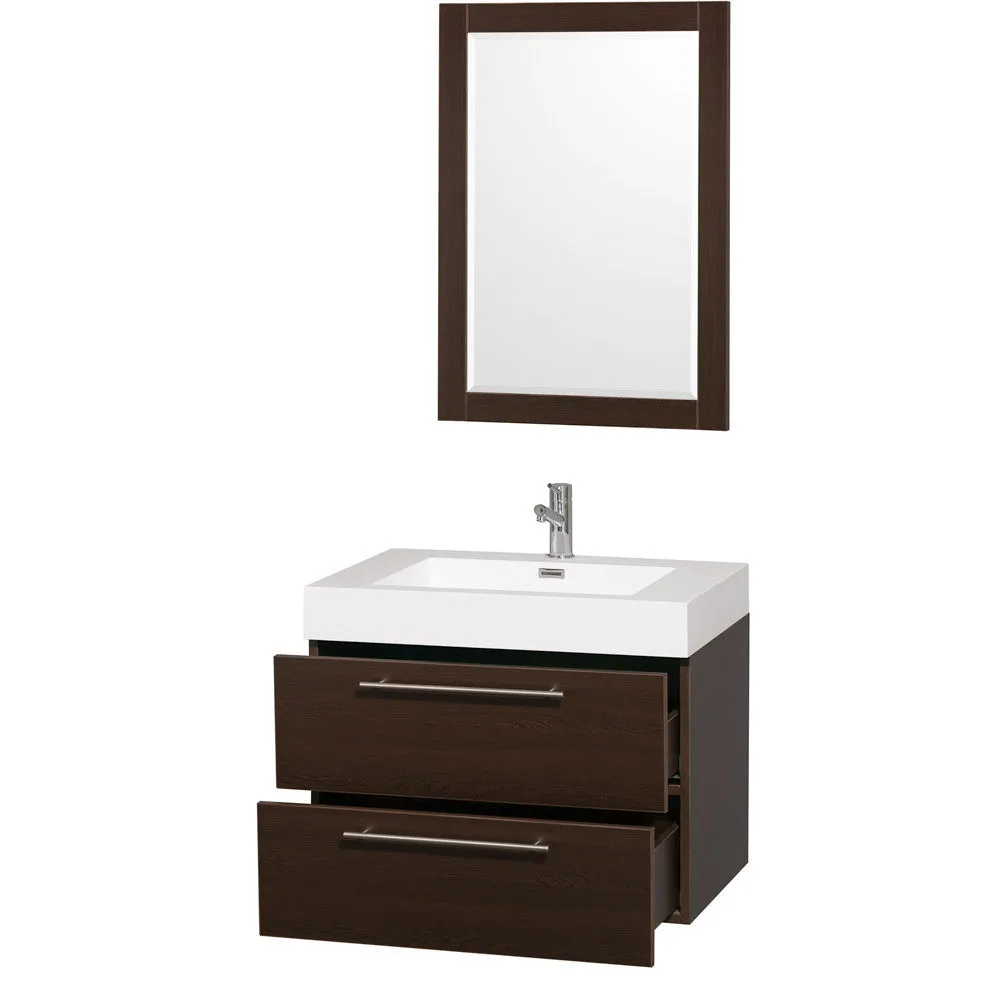 Wyndham Collection Amare 30 Bathroom Vanity Set With - Espresso