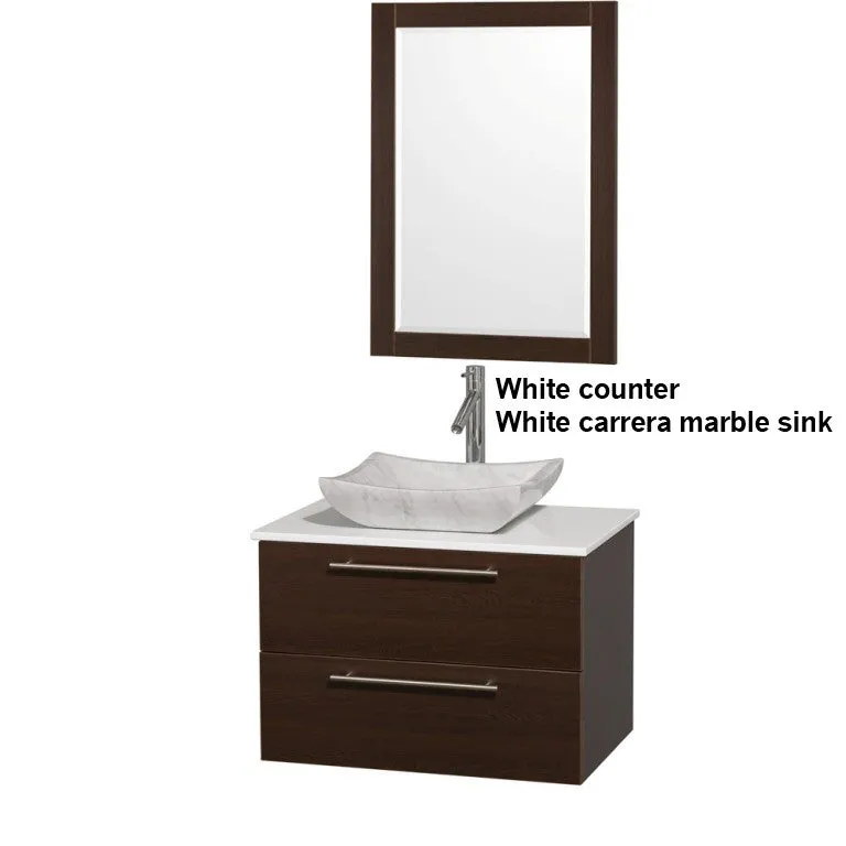 WYNDHAM COLLECTION Amare 30" Bathroom Vanity Set with Vessel Sink - Espresso