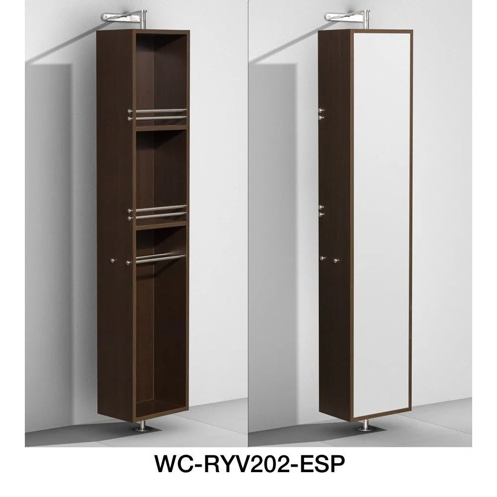 WYNDHAM COLLECTION Amare 48-Inch Wall-Mounted Bathroom Vanity Set With Integrated Sink - Espresso