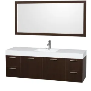 Wyndham Collection Amare 72 Single Bathroom Vanity Set - Espresso