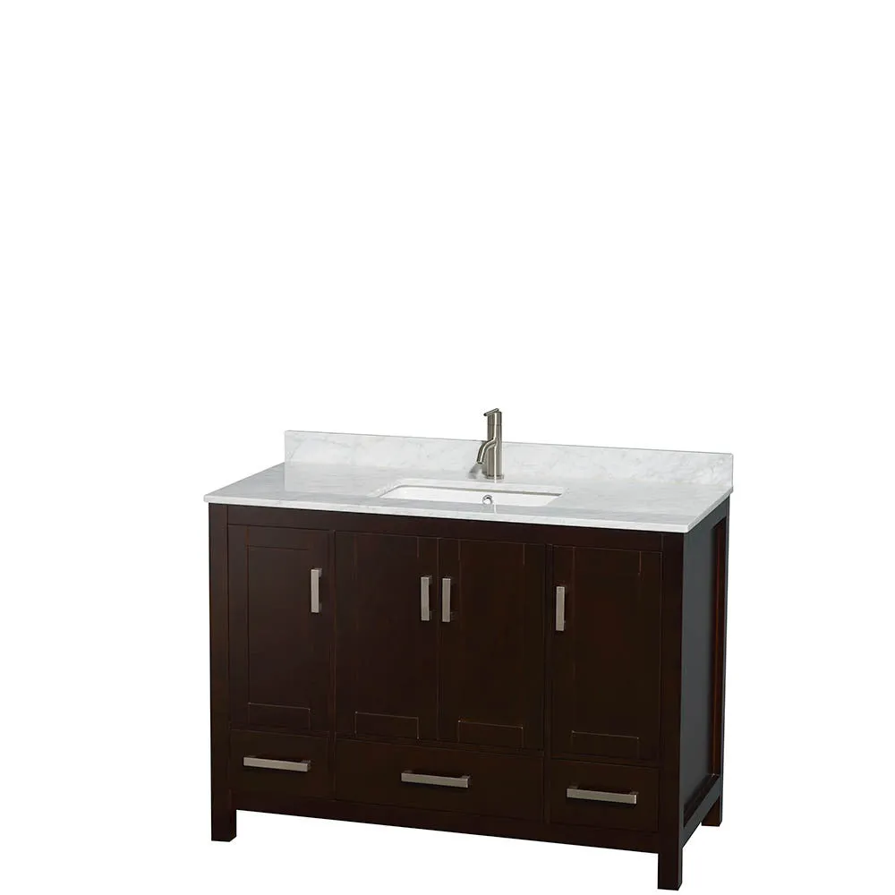 WYNDHAM COLLECTION Sheffield 48-Inch Single Bathroom Vanity - Espresso