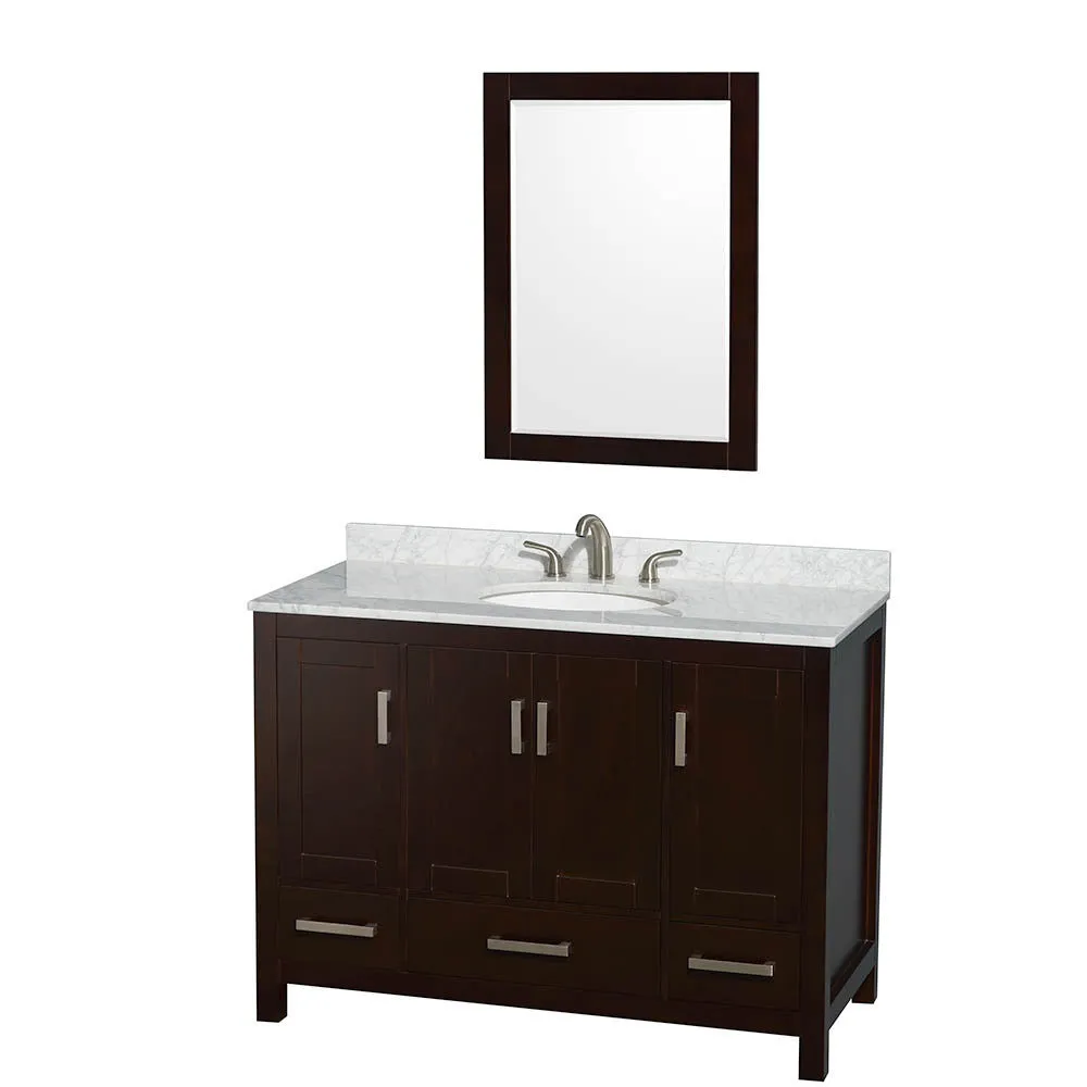 WYNDHAM COLLECTION Sheffield 48-Inch Single Bathroom Vanity - Espresso