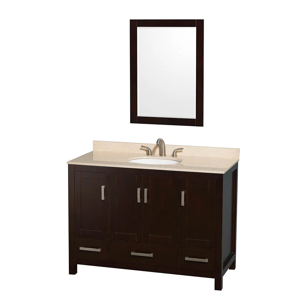 WYNDHAM COLLECTION Sheffield 48-Inch Single Bathroom Vanity - Espresso