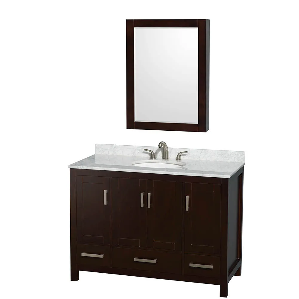 WYNDHAM COLLECTION Sheffield 48-Inch Single Bathroom Vanity - Espresso