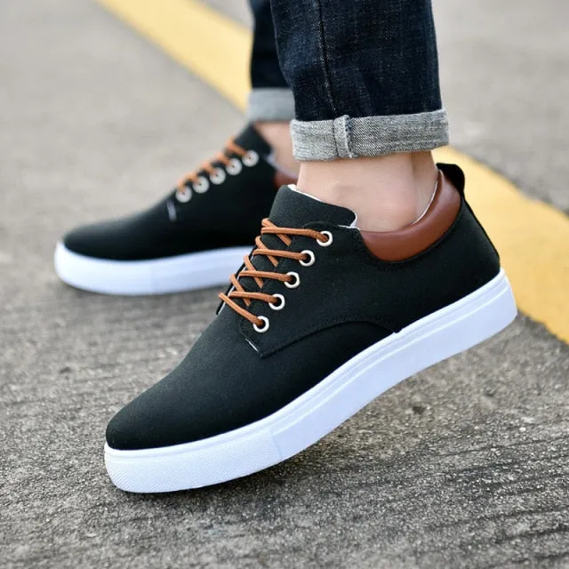 xiangtuibao   New Arrival Canvas Shoes Men Spring Summer Casual Canvas Shoes For Men Flats Men Shoes Driving Sneakers Men Shoes