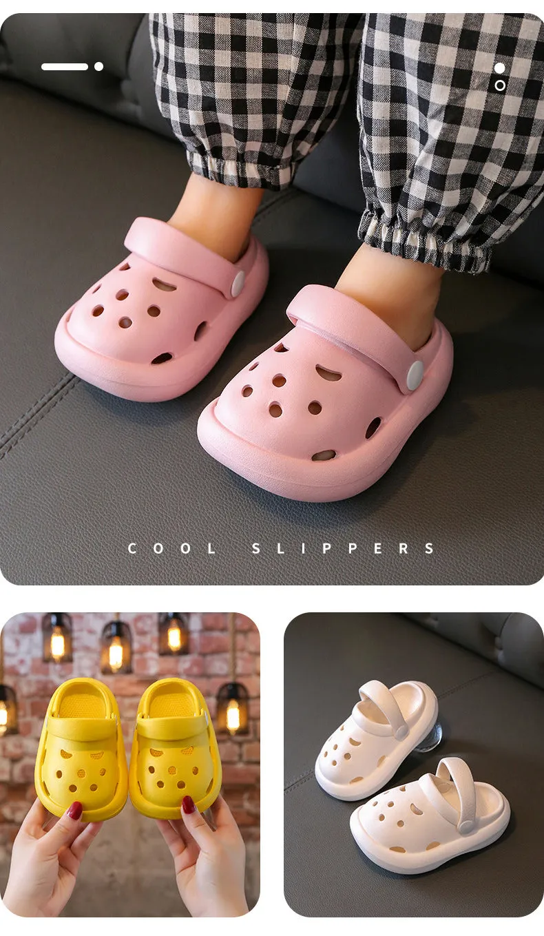 xiangtuibao Summer Children's Slippers Outdoor Beach Boys Girls Hole Shoes EVA Comfortable Soft Slides Home Non-slip Breathable Baby Sandals